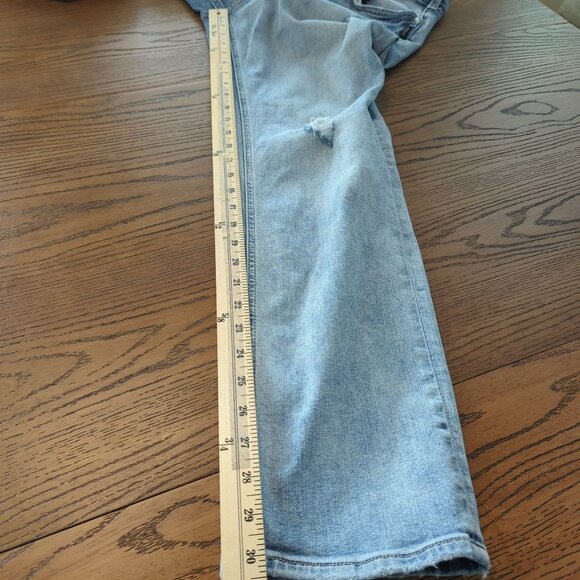 Silver Distressed Light Wash blue mid rise Elyse Straight Women's Jeans W34 L29 - Picture 14 of 16